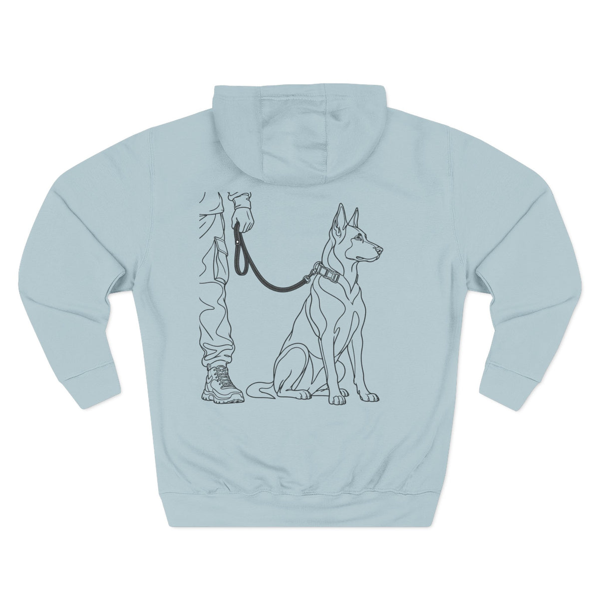 K9 Handler Hoodie — Dog Handler Leash Graphic Fleece Sweatshirt