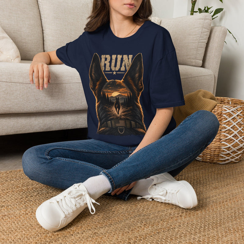 K9 'RUN' Working Dog T-Shirt — Handler & Bite-Work Canine Tee