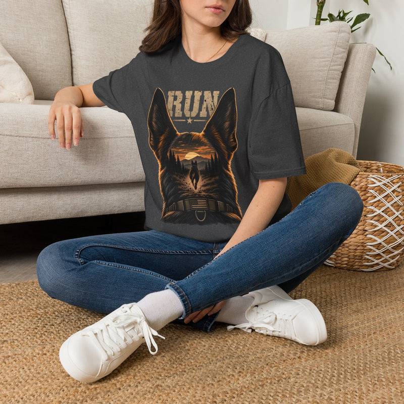 K9 'RUN' Working Dog T-Shirt — Handler & Bite-Work Canine Tee