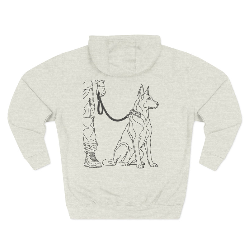 K9 Handler Hoodie — Dog Handler Leash Graphic Fleece Sweatshirt