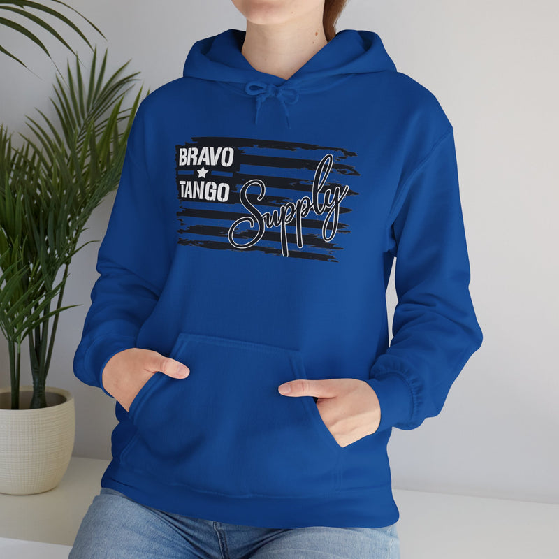 Hoodie — 'Bravo Tango' Front & 'My Dog Is Better Trained Than Your Kid' Back Graphic Pullover
