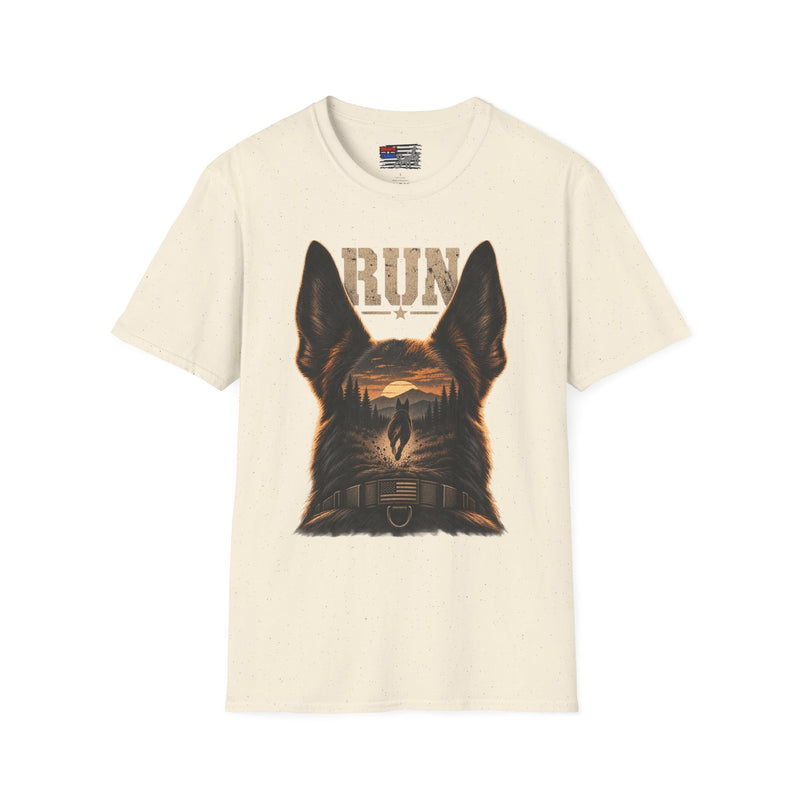 K9 'RUN' Working Dog T-Shirt — Handler & Bite-Work Canine Tee