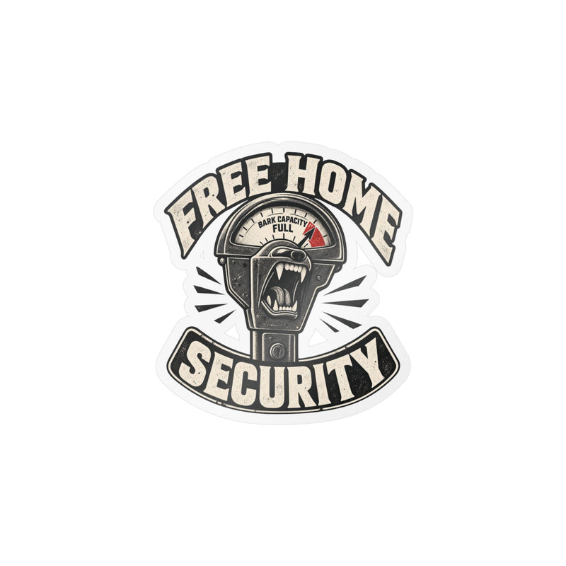 Free Home Security Sticker — Vintage Parking Meter Kiss-Cut Vinyl Decal