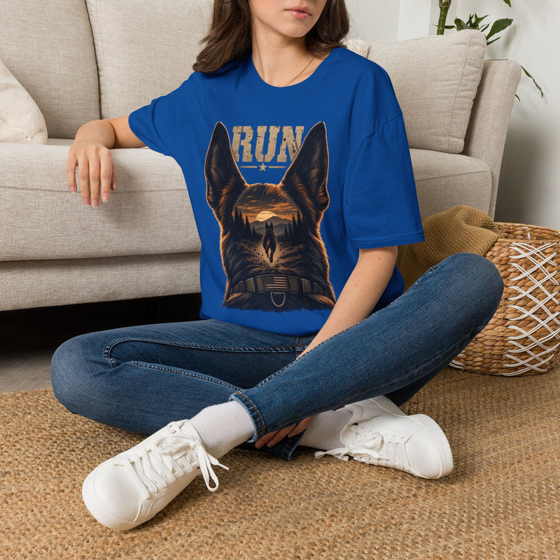 K9 'RUN' Working Dog T-Shirt — Handler & Bite-Work Canine Tee