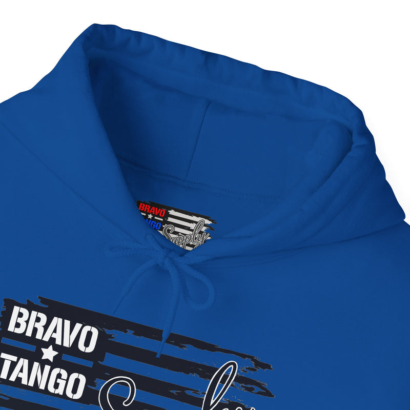 Hoodie — 'Bravo Tango' Front & 'My Dog Is Better Trained Than Your Kid' Back Graphic Pullover