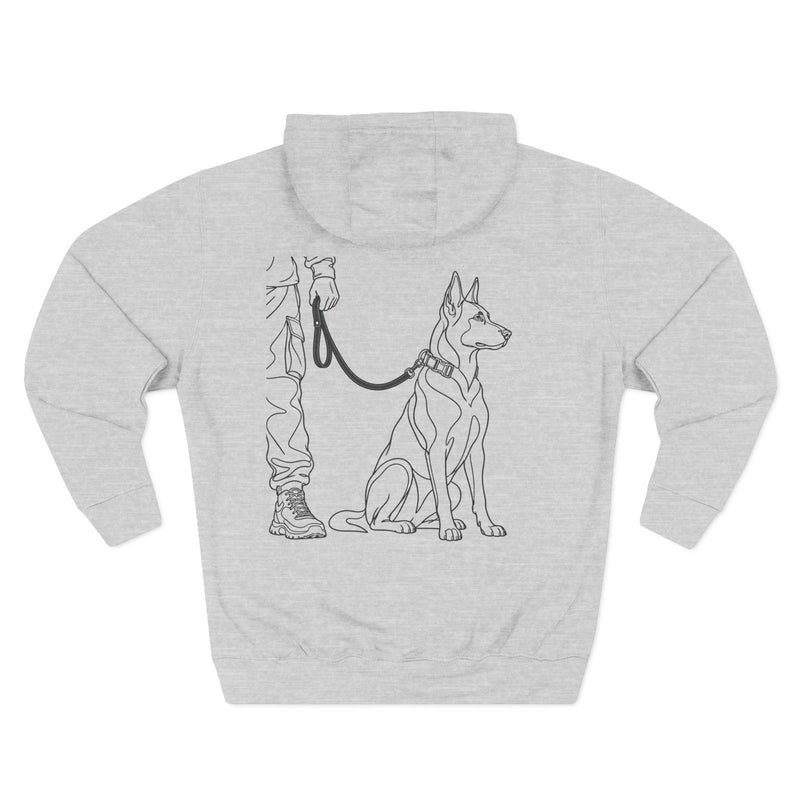 K9 Handler Hoodie — Dog Handler Leash Graphic Fleece Sweatshirt