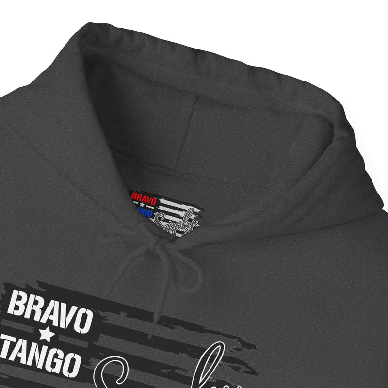 Hoodie — 'Bravo Tango' Front & 'My Dog Is Better Trained Than Your Kid' Back Graphic Pullover