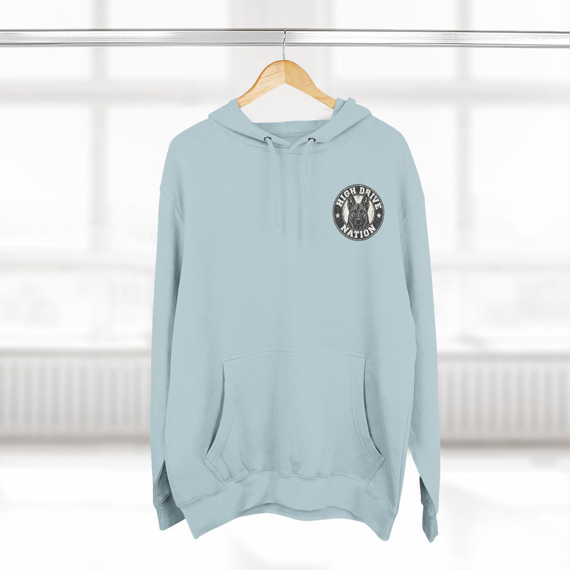 K9 Unit Shield Hoodie — Camouflage Dutch Shepherd Tactical Dog Design