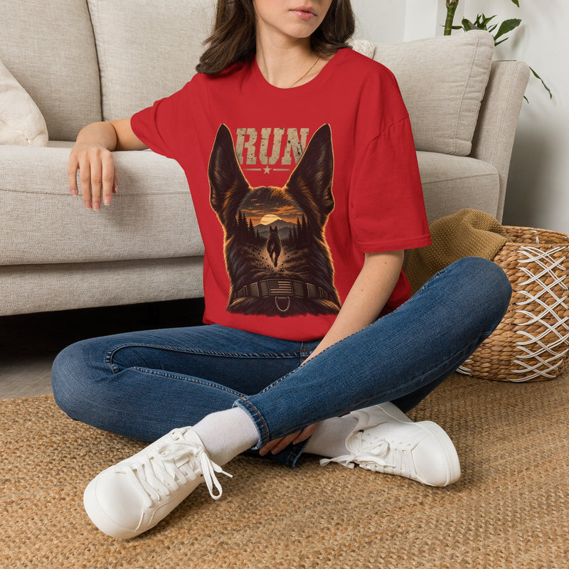 K9 'RUN' Working Dog T-Shirt — Handler & Bite-Work Canine Tee