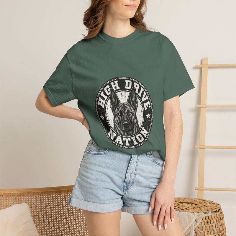 High Drive Nation Graphic T-Shirt — Vintage Dog Emblem Tee