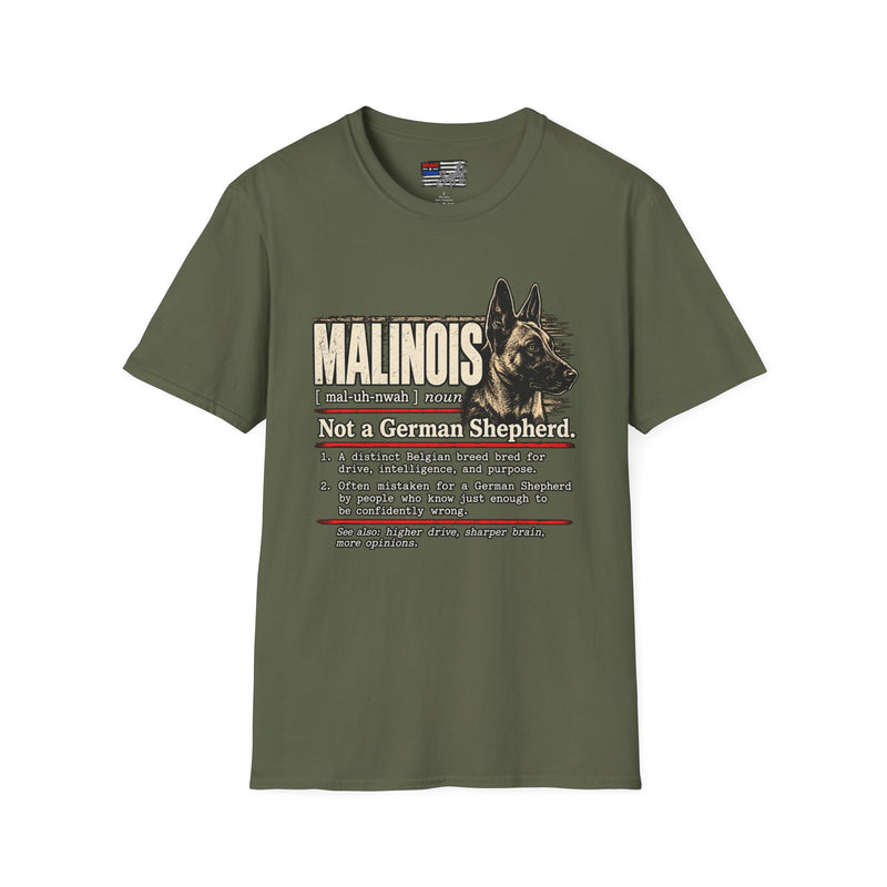 Malinois Definition T-Shirt — Funny Belgian Malinois Dog Lover Tee