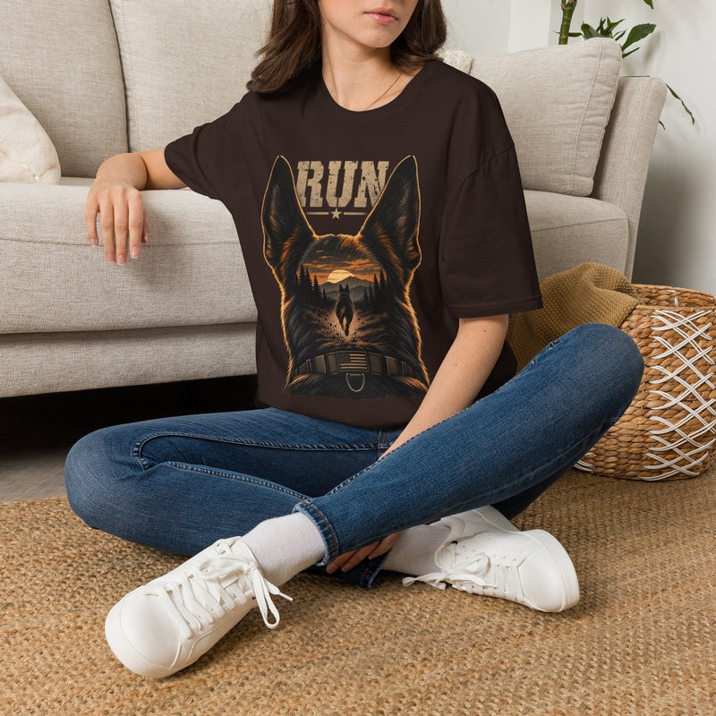 K9 'RUN' Working Dog T-Shirt — Handler & Bite-Work Canine Tee