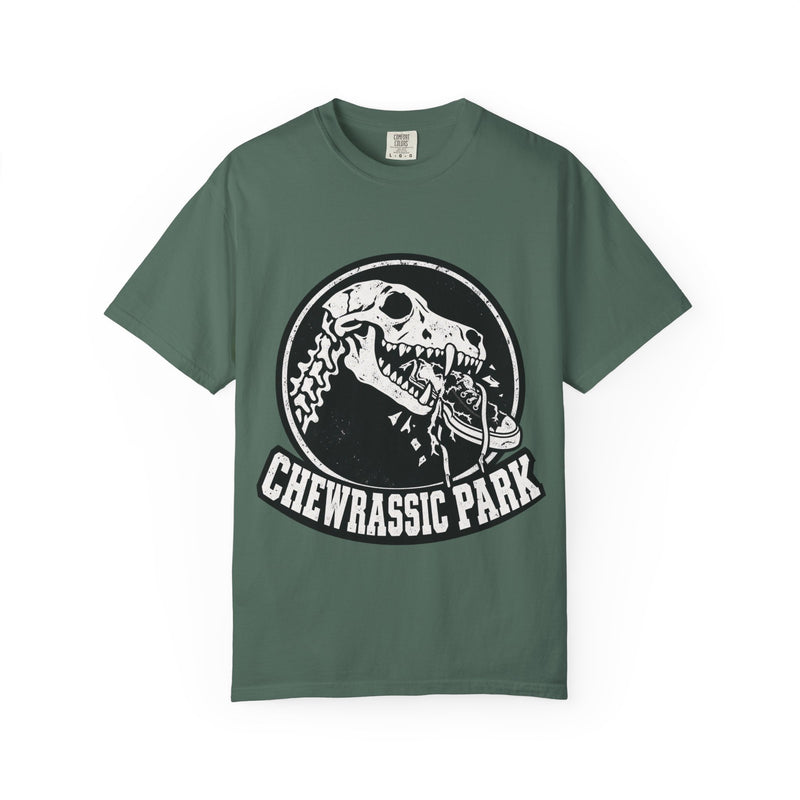 Chewrassic Park T-Shirt — Funny Dinosaur Dog Skeleton Tee