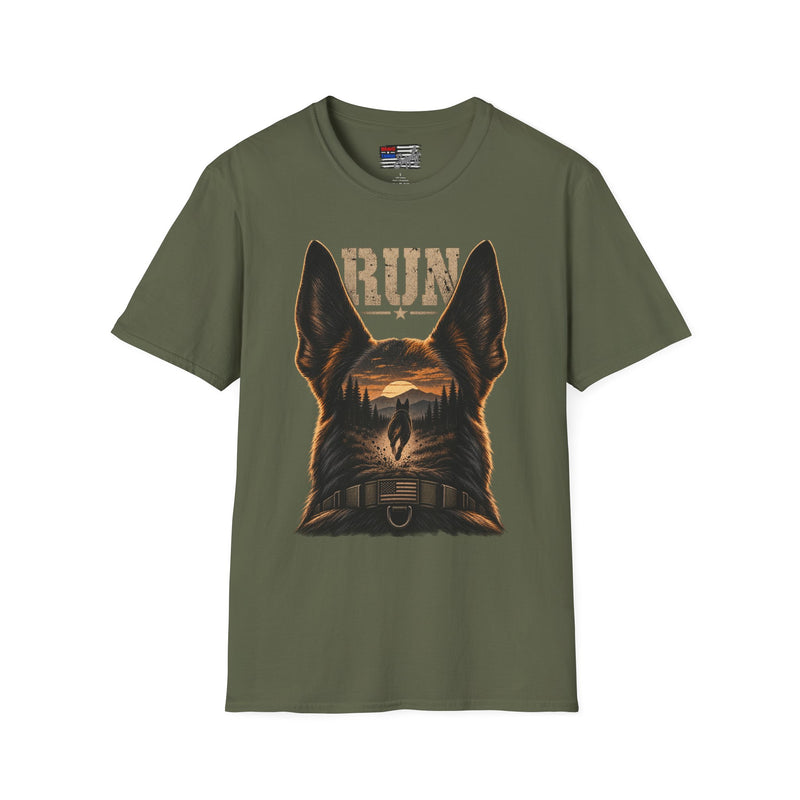 K9 'RUN' Working Dog T-Shirt — Handler & Bite-Work Canine Tee