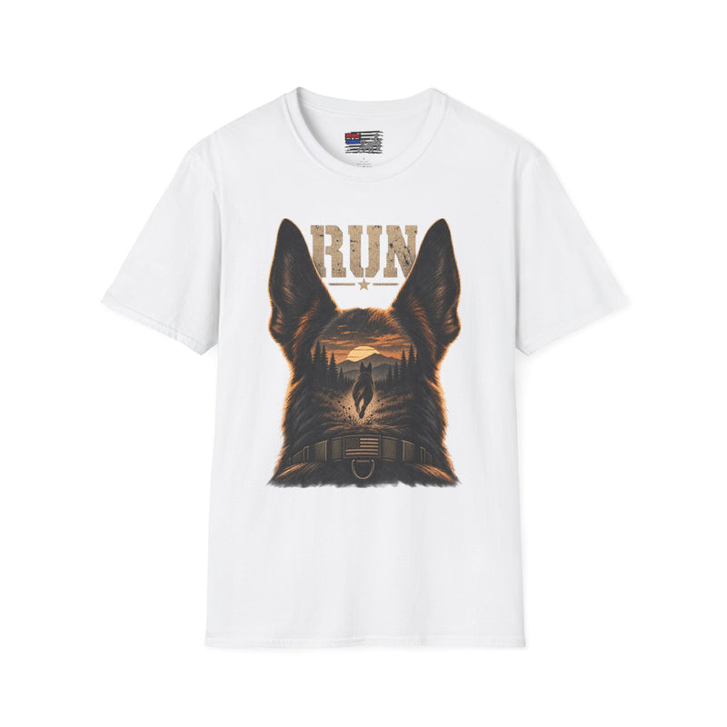 K9 'RUN' Working Dog T-Shirt — Handler & Bite-Work Canine Tee