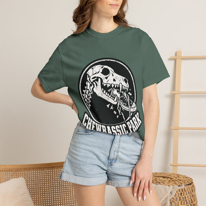 Chewrassic Park T-Shirt — Funny Dinosaur Dog Skeleton Tee