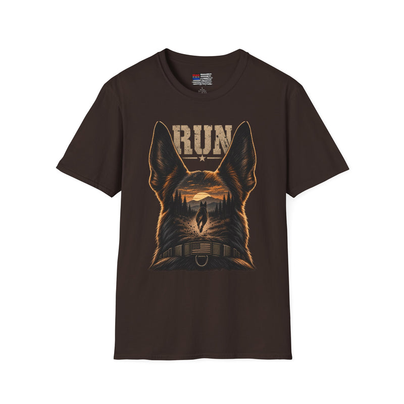 K9 'RUN' Working Dog T-Shirt — Handler & Bite-Work Canine Tee