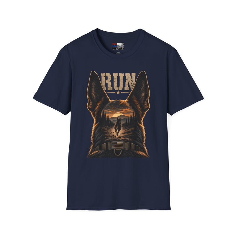 K9 'RUN' Working Dog T-Shirt — Handler & Bite-Work Canine Tee
