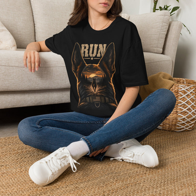 K9 'RUN' Working Dog T-Shirt — Handler & Bite-Work Canine Tee