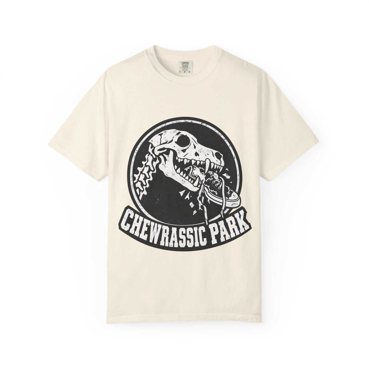 Chewrassic Park T-Shirt — Funny Dinosaur Dog Skeleton Tee