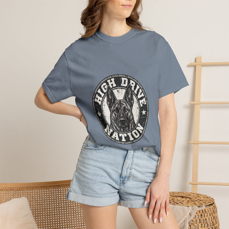 High Drive Nation Graphic T-Shirt — Vintage Dog Emblem Tee