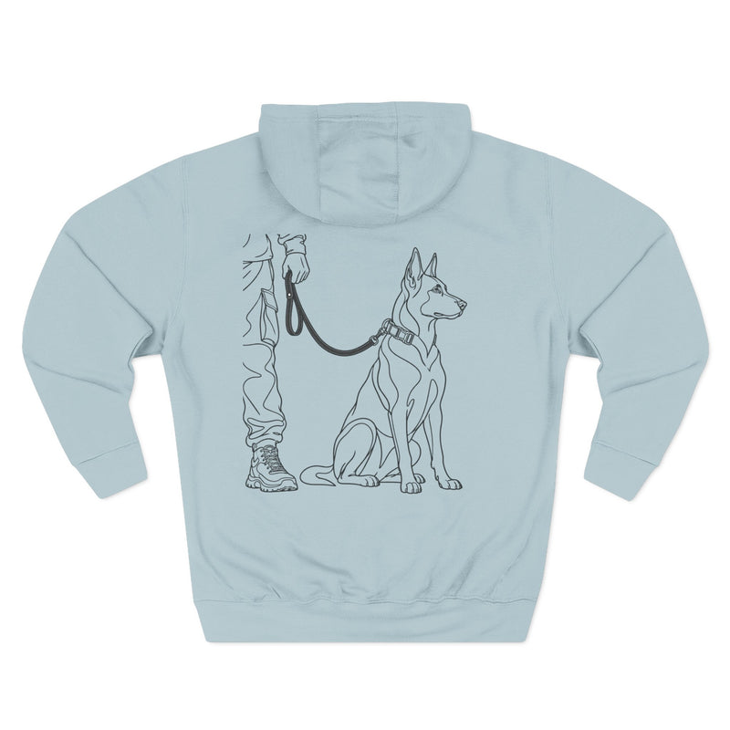 K9 Handler Hoodie — Dog Handler Leash Graphic Fleece Sweatshirt