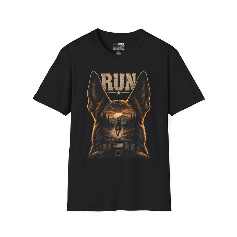 K9 'RUN' Working Dog T-Shirt — Handler & Bite-Work Canine Tee