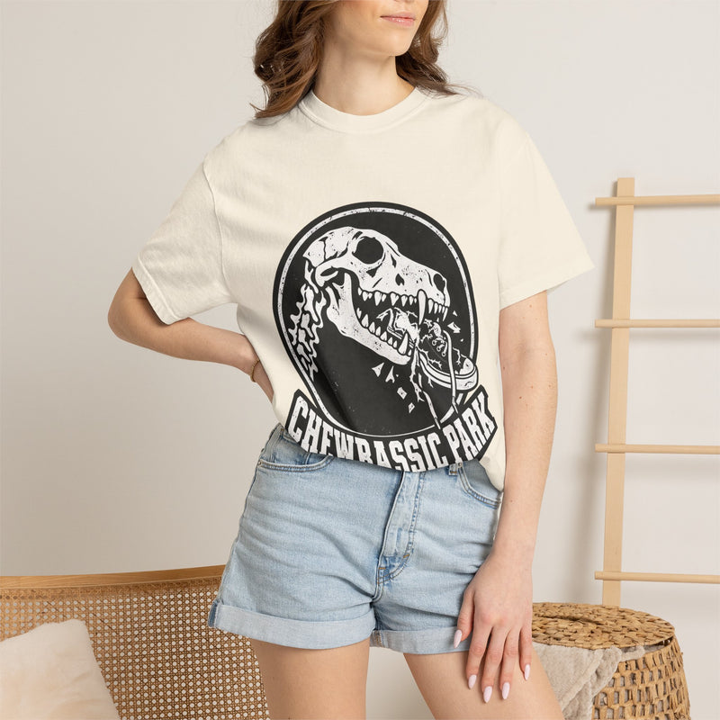 Chewrassic Park T-Shirt — Funny Dinosaur Dog Skeleton Tee