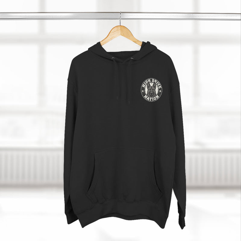 K9 Unit Shield Hoodie — Camouflage Dutch Shepherd Tactical Dog Design