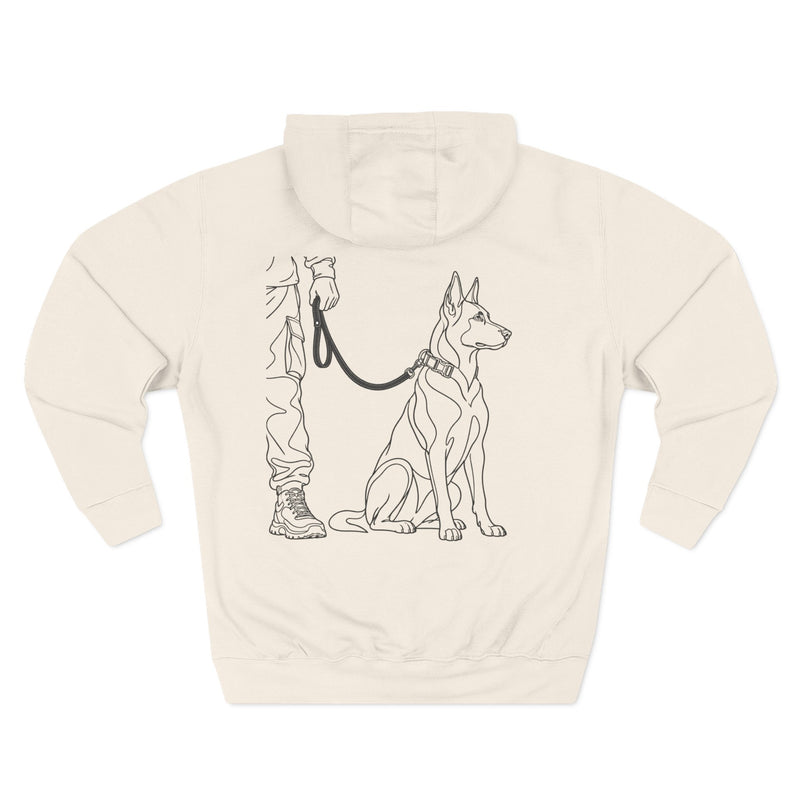 K9 Handler Hoodie — Dog Handler Leash Graphic Fleece Sweatshirt