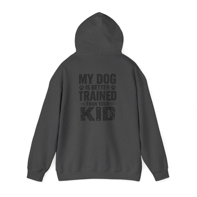 Hoodie — 'Bravo Tango' Front & 'My Dog Is Better Trained Than Your Kid' Back Graphic Pullover