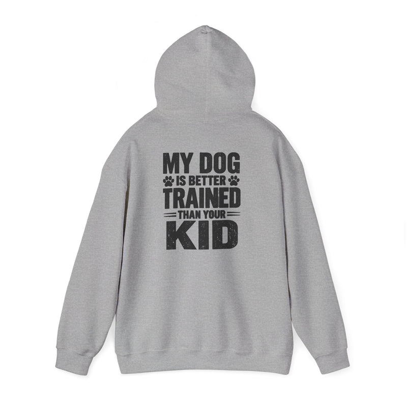 Hoodie — 'Bravo Tango' Front & 'My Dog Is Better Trained Than Your Kid' Back Graphic Pullover