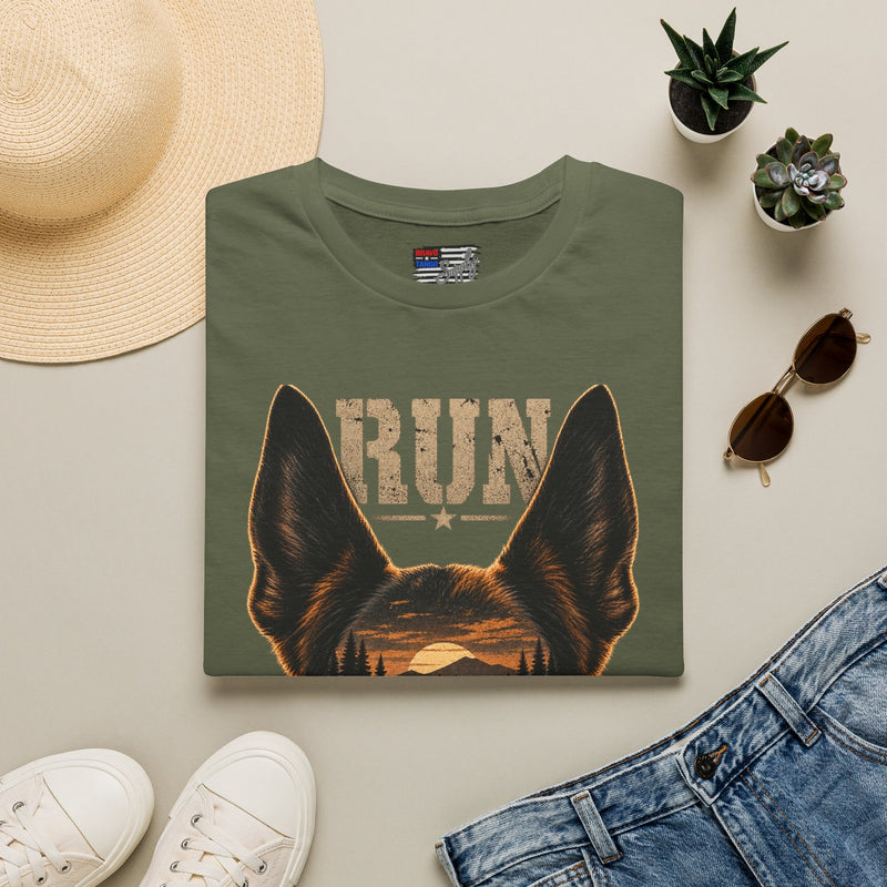 K9 'RUN' Working Dog T-Shirt — Handler & Bite-Work Canine Tee