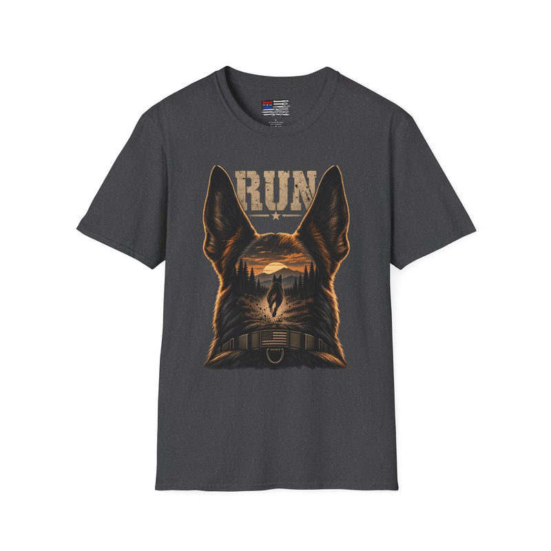 K9 'RUN' Working Dog T-Shirt — Handler & Bite-Work Canine Tee