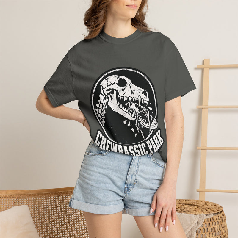 Chewrassic Park T-Shirt — Funny Dinosaur Dog Skeleton Tee