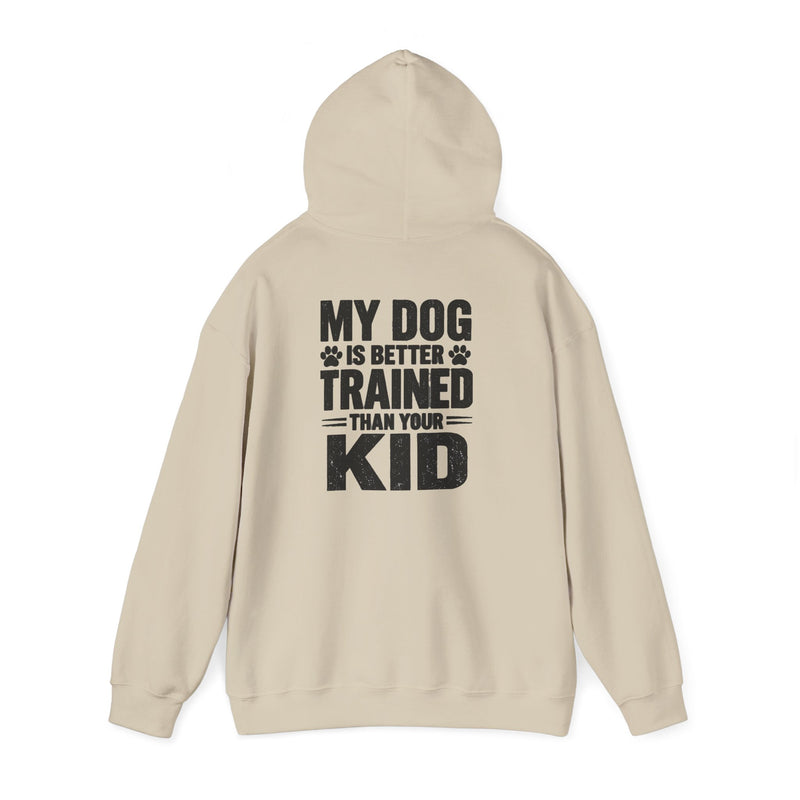 Hoodie — 'Bravo Tango' Front & 'My Dog Is Better Trained Than Your Kid' Back Graphic Pullover