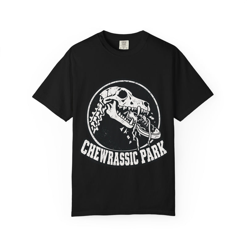 Chewrassic Park T-Shirt — Funny Dinosaur Dog Skeleton Tee