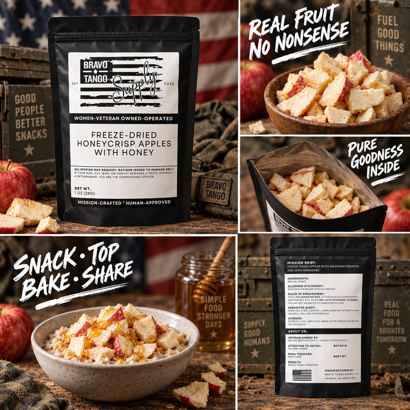 Freeze Dried Honeycrisp Apples with Honey