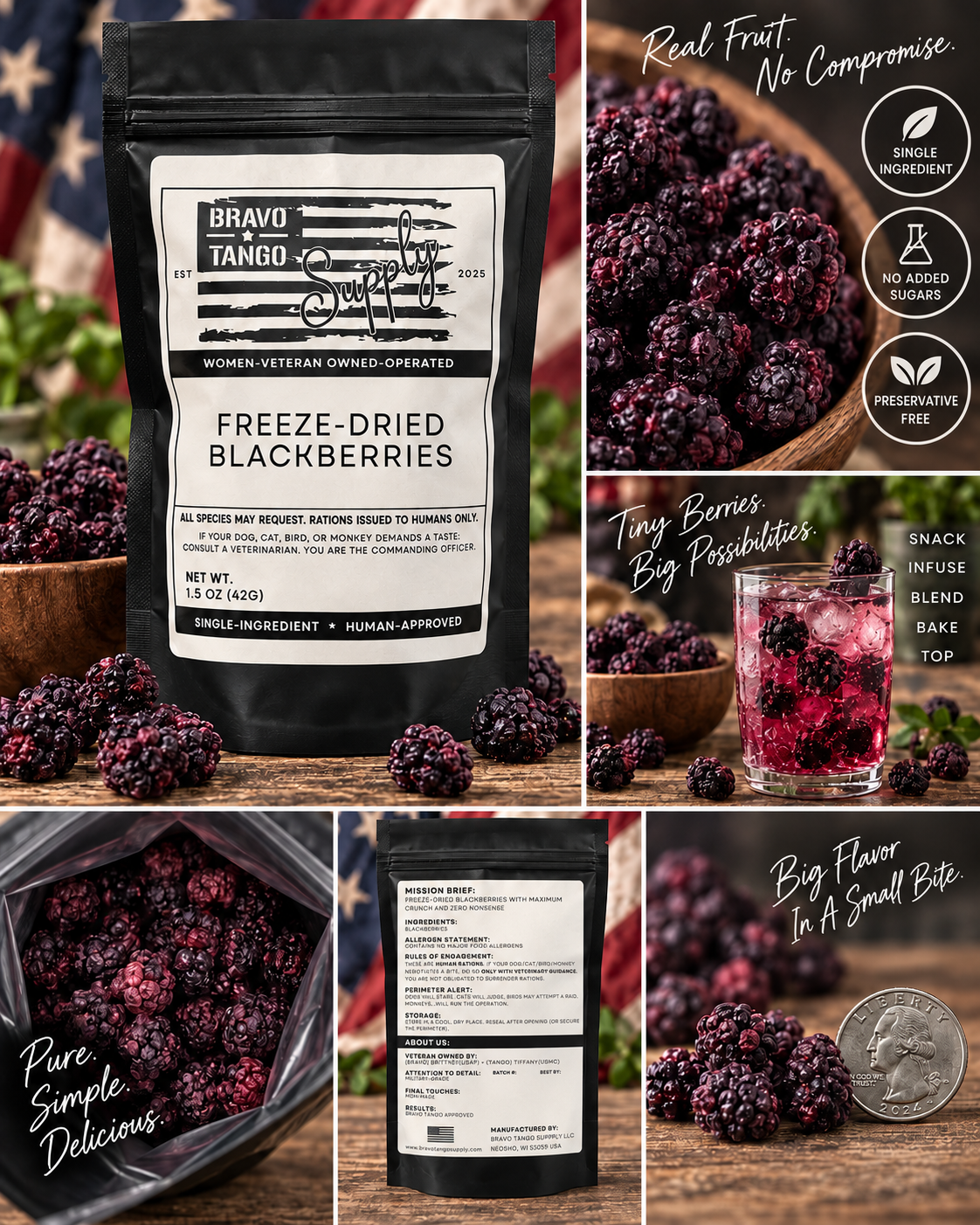 Freeze Dried Blackberries